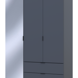 Комплект Гелар з дзеркалом Графіт 2ДСП/Дзеркало (42002155)